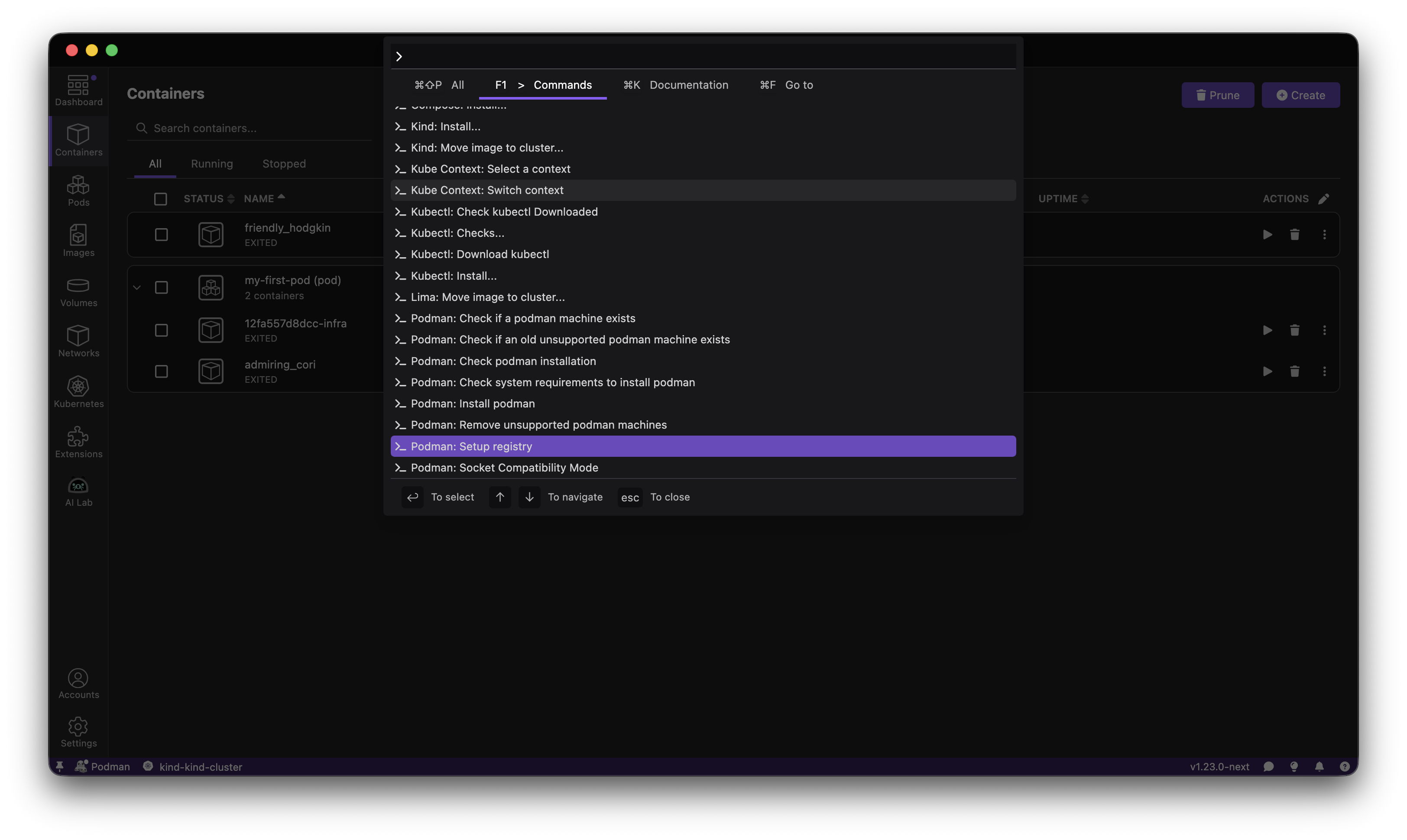 Commands Mode